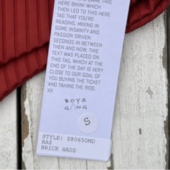 Boys + Arrows Raz Bikini Bottom in Brick Haus - Picture 8 of 8